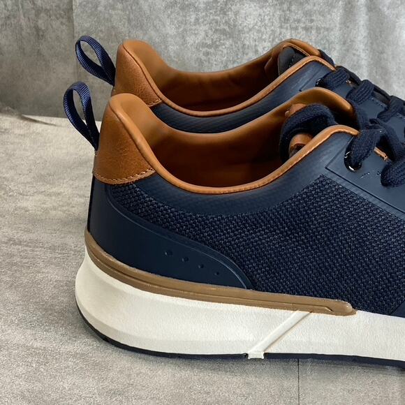 NEW YORK & COMPANY Men's Navy Fabric Dixon Round-Toe Lace-Up Sneakers SZ 11 - Picture 6 of 11